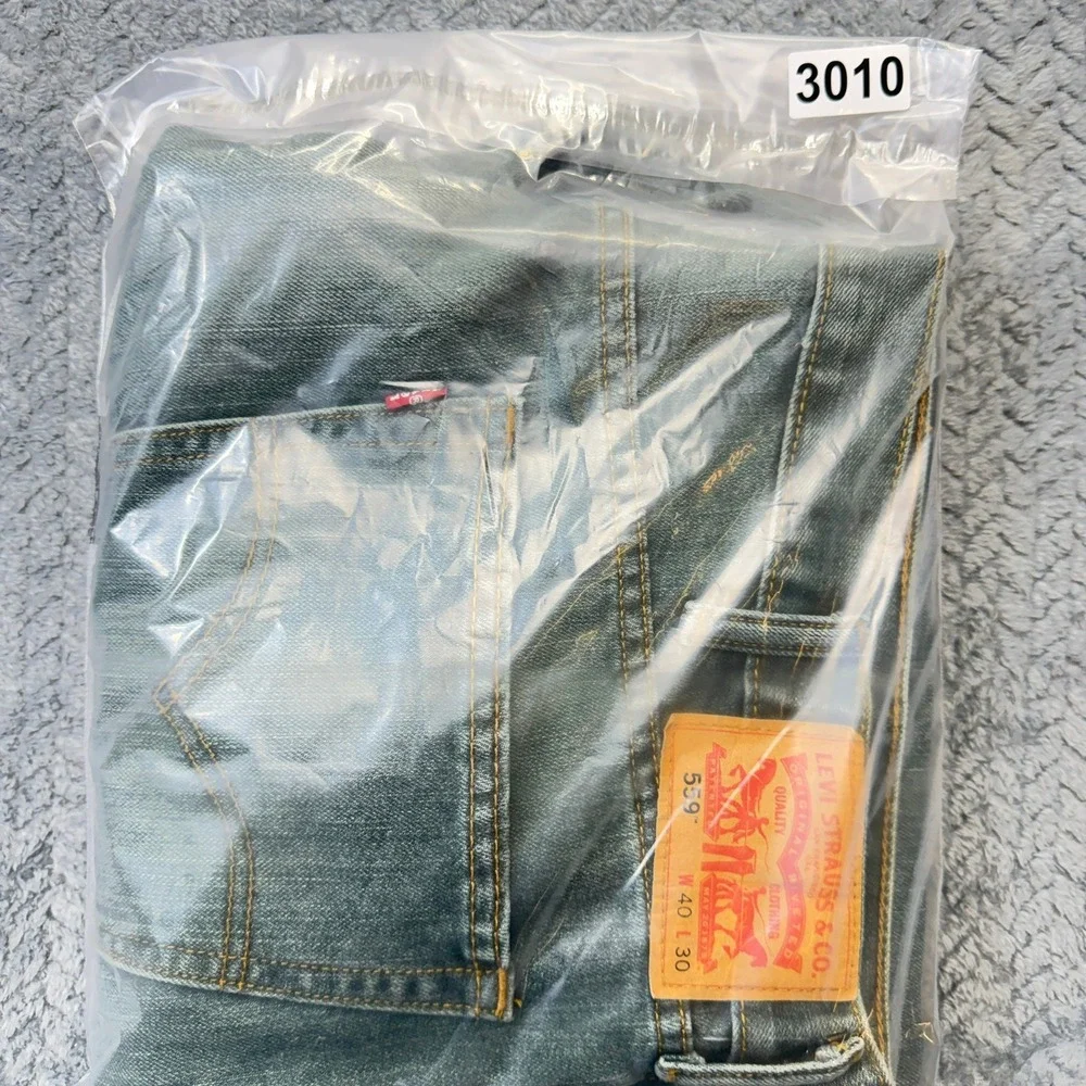 Levi's 559 Relaxed Straight Jeans Mens 40x29 Blue Denim‎ Pants Workwear Casual